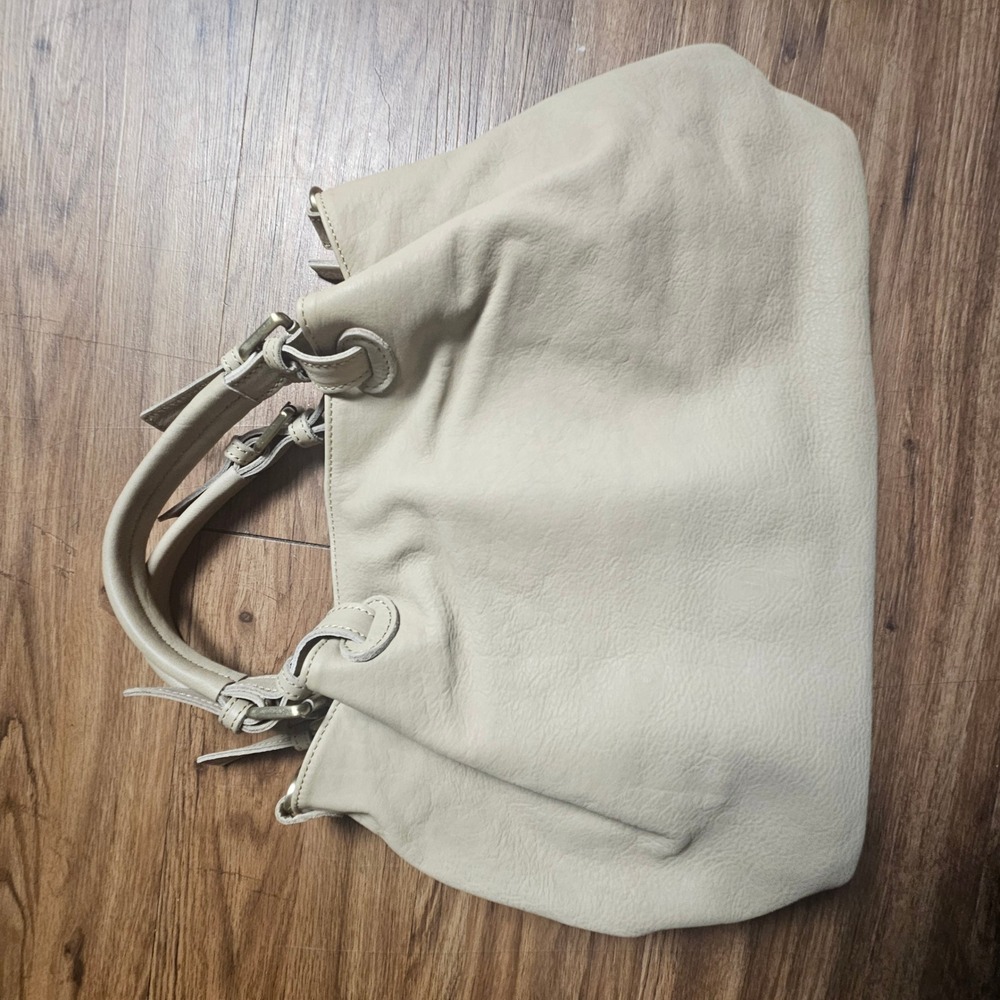 SUNDANCE Beige Floral Boho Hobo Bag Leather Purse Shoulder Italian - Picture 5 of 7